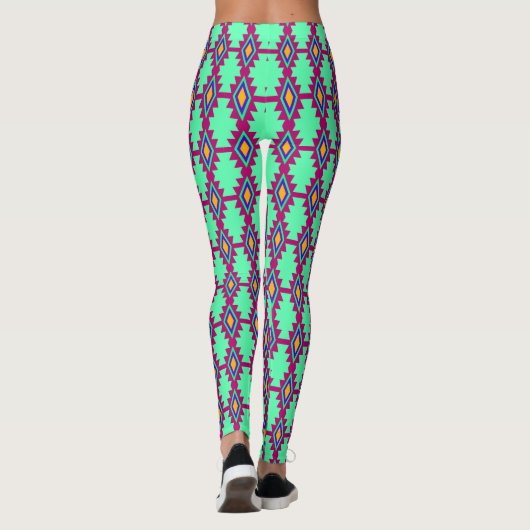 Southwest Native American Pattern Leggings (Achterkant)