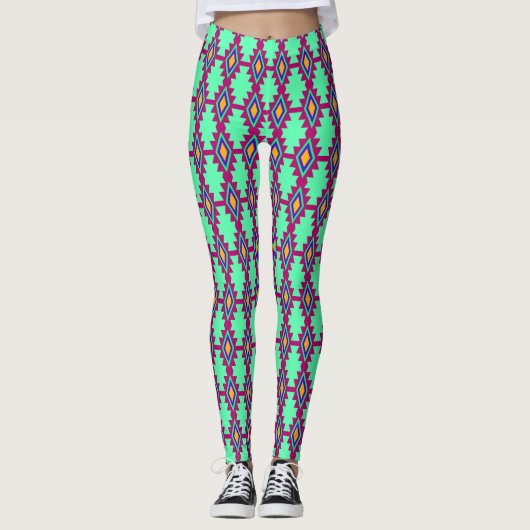 Southwest Native American Pattern Leggings (Voorkant)