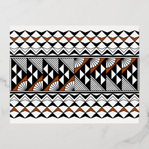 Southwest Native American Rain and Sun Design 2 Folie Feestdagen Briefkaart