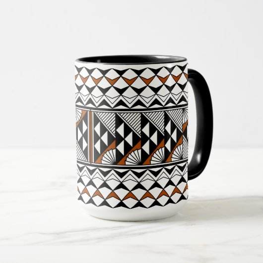 Southwest Native American Rain and Sun Design 2 Mok (Voorkant rechts)