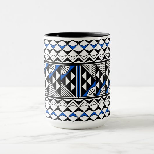 Southwest Native American Rain and Sun Design Mok (Midden)