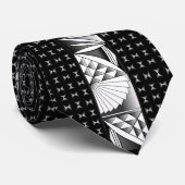 Southwest Native Sunrise in Chrome Stropdas (Opgerold)