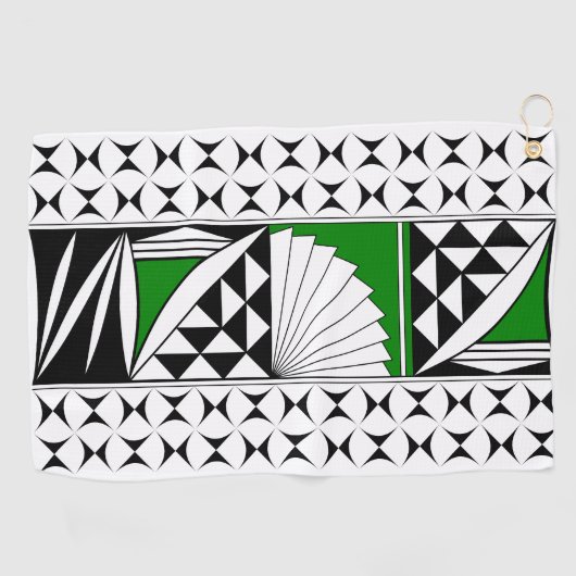 Southwest Native Sunrise in Green Golfhanddoek (Horizontaal)