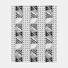 Southwest Native Sunrise in Grey Fleece Deken