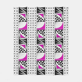 Southwest Native Sunrise in Pink Fleece Deken