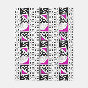 Southwest Native Sunrise in Pink Fleece Deken