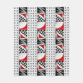 Southwest Native Sunrise in Red Fleece Deken (Voorkant)