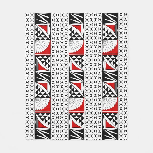 Southwest Native Sunrise in Red Fleece Deken (Voorkant)