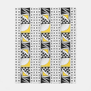 Southwest Native Sunrise in Yellow Fleece Deken