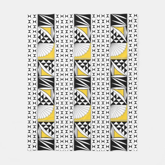 Southwest Native Sunrise in Yellow Fleece Deken (Voorkant)