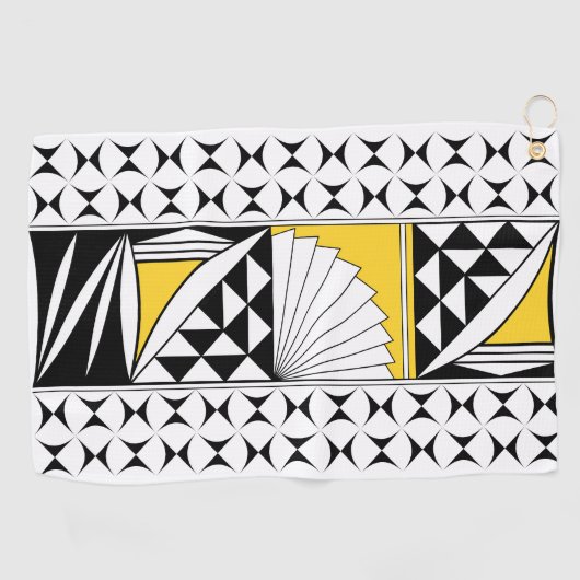 Southwest Native Sunrise in Yellow Golfhanddoek (Horizontaal)