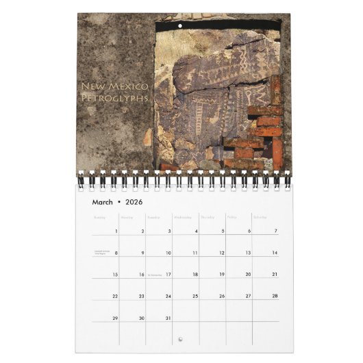 Southwest New Mexico Petroglyphs Calendar Kalender (Mar 2026)