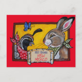 Southwest New Mexico Rabbit Quail Desert Souvenir Briefkaart (Voorkant)