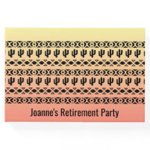 Southwest Ombre Design Guest Book