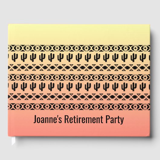 Southwest Ombre Design Guest Book Gastenboek (Voorkant)