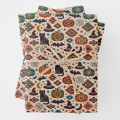 Southwest Orange Pumpkin Halloween  Inpakpapier Vel (In situ)