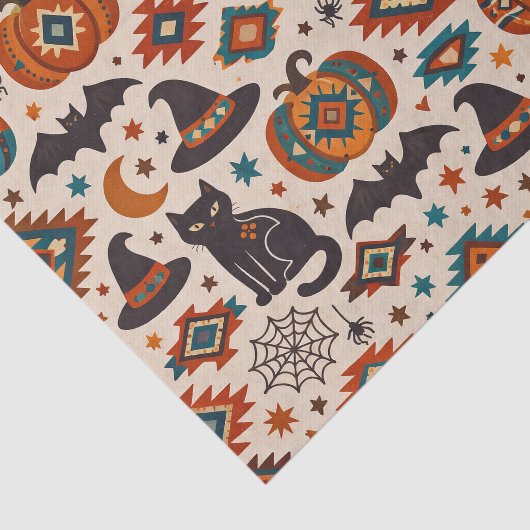 Southwest Orange Pumpkin Halloween  Tissuepapier (Detail)