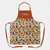 Southwest Orange Pumpkin Name Halloween  Schort (Voorkant)