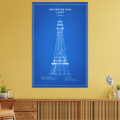 Southwest Pass Vuurtoren - Louisiana - AD Canvas Afdruk (Insitu (Woonkamer))