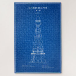 Southwest Pass Vuurtoren - Louisiana - AD Legpuzzel