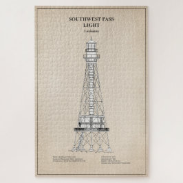 Southwest Pass Vuurtoren - Louisiana - SBD Legpuzzel