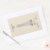 Southwest Pass Vuurtoren - Louisiana - SBD Rechthoekige Sticker (Envelop)