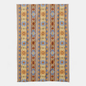 Southwest Pattern Design Rust Grey Gold Theedoek (Verticaal)