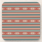 Southwest Pattern Stripes 2 Bier Onderzetter (Voorkant)