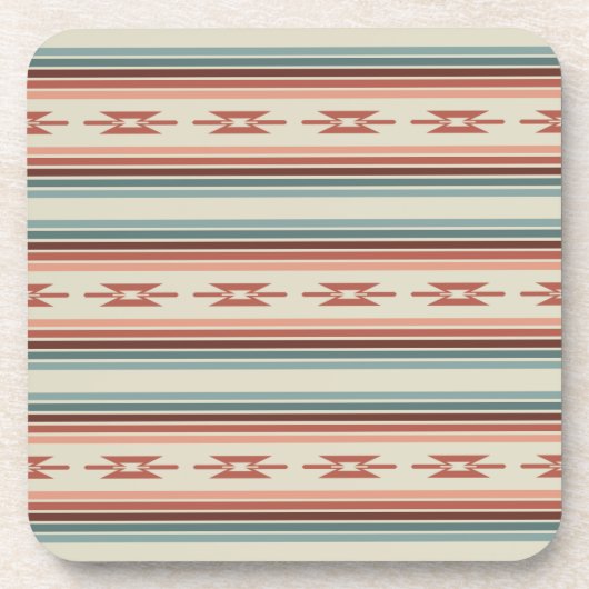 Southwest Pattern Stripes Bier Onderzetter (Voorkant)