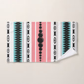 Southwest Pattern Summer Shades Blue, Roos, White Bad Handdoek (Handdoek)