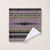 Southwest Pattern Taupe, Plum, Grey, Black Bad Handdoek (Wasdoekje)