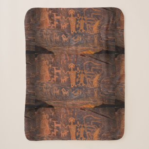 Southwest Petroglyf Sherpa Deken