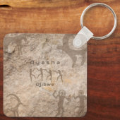 Southwest Petroglyhs Custom Tribe/Name Sleutelhanger (Achterkant)
