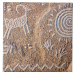 Southwest Petroglyph Ceramic Tile Tegeltje