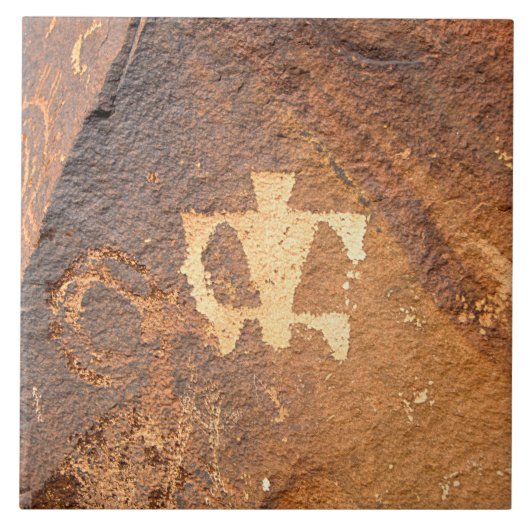 Southwest Petroglyph Ceramic Tile Tegeltje (Voorkant)
