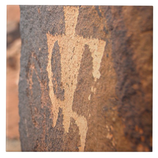 Southwest Petroglyph Ceramic Tile Tegeltje (Voorkant)