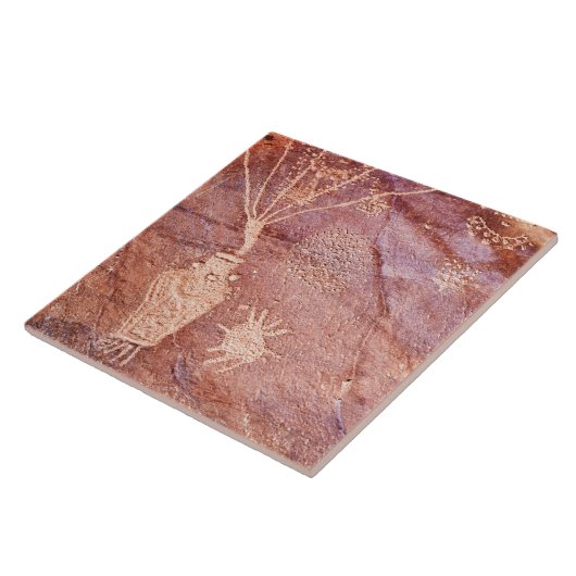 Southwest Petroglyph Ceramic Tile Tegeltje (Zijkant)