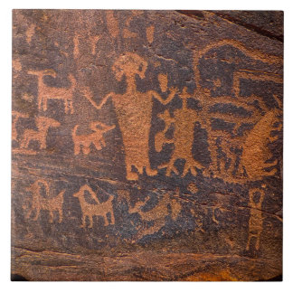 Southwest Petroglyph Ceramic Tile Tegeltje