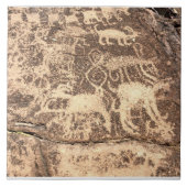 Southwest Petroglyph Hieroglyph Ceramic Tile Tegeltje (Voorkant)