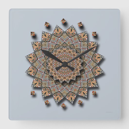 Southwest Pottery Art Mandala wandklok (Voorkant)