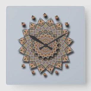 Southwest Pottery Art Mandala wandklok