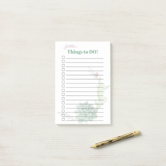 Southwest Prickly Pear Cactus Wat te doen Post-it® Notes (Op bureau)