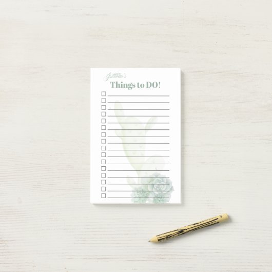 Southwest Prickly Pear Desert Cactus Activiteiten  Post-it® Notes (Op bureau)