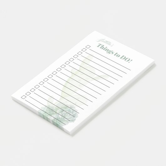 Southwest Prickly Pear Desert Cactus Activiteiten Post-it® Notes (Schuin)