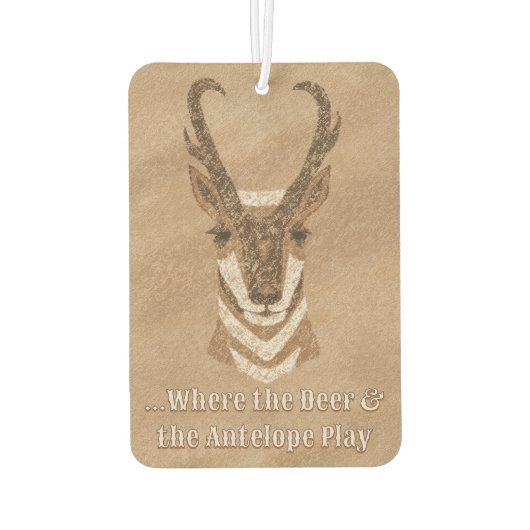 Southwest Pronghorn Antelope Head, gepersonaliseer Luchtverfrisser (Achterkant)
