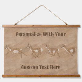 Southwest Pronghorn Antelope Herd Persoonlijk Hangend Wandkleed