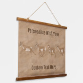 Southwest Pronghorn Antelope Herd Persoonlijk Hangend Wandkleed (Gebogen)