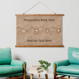 Southwest Pronghorn Antelope Herd Persoonlijk Hangend Wandkleed