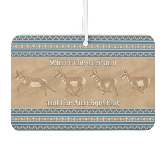 Southwest Pronghorn Antelope Herd Persoonlijk Luchtverfrisser (Voorkant)
