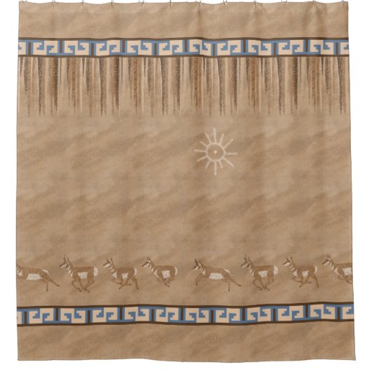 Southwest Pronghorn Antelopes Douchegordijn (Voorkant)